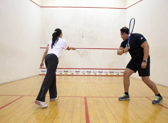 The squash courts